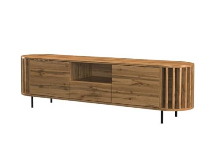 BDW Kommode, Eiche WOTAN, RTV Schrank, TV Gerät,180x40x50cm(H) viel Stauraum, Kleiderschrank, Diele, Wohnzimmer, Schlafzimmer Kommode, Multifunktionsschrank, Lamellen