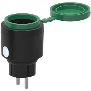 Offgridtec Smart-Steckdose 021625, für außen, WLAN, App-fähig, programmierbar, mit Strommessung