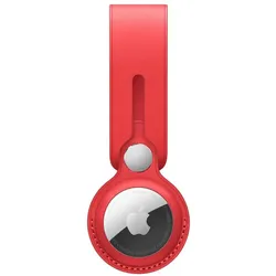 Apple AirTag Anhänger aus Leder, Tracker Zubehör, Rot