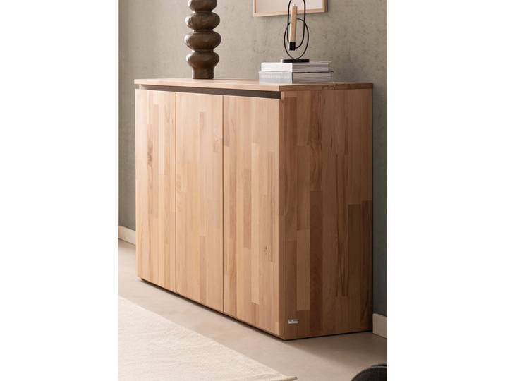 Sideboard 120x88cm 'Catania' Kernbuche massiv geölt 3 Türen