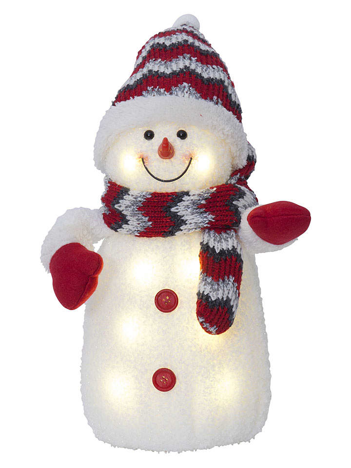 STAR Trading LED-Dekofigur "Joylight" in Weiß/ Rot - (B)20 x (H)38 cm - onesize