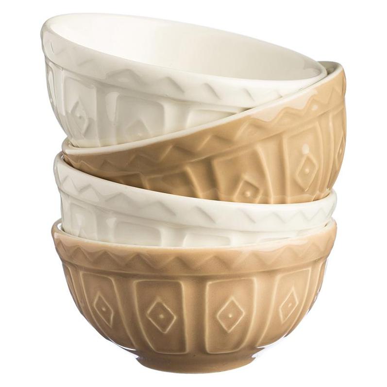 Mason Cash Earthenware Food Preparation Bowls, Ceramic, Cane, 20.5 x 20.5 x 5 cm (10 cm, 0.18 l) (23207705)