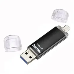 Hama USB-Stick »Laeta Twin« 256 GB schwarz, 1.8x0.9x7 cm