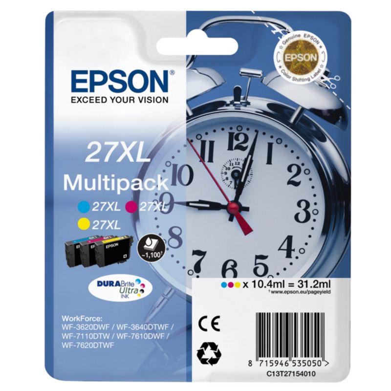 Epson 27XL Druckerpatronen Multipack Gelb Cyan Magenta T2715