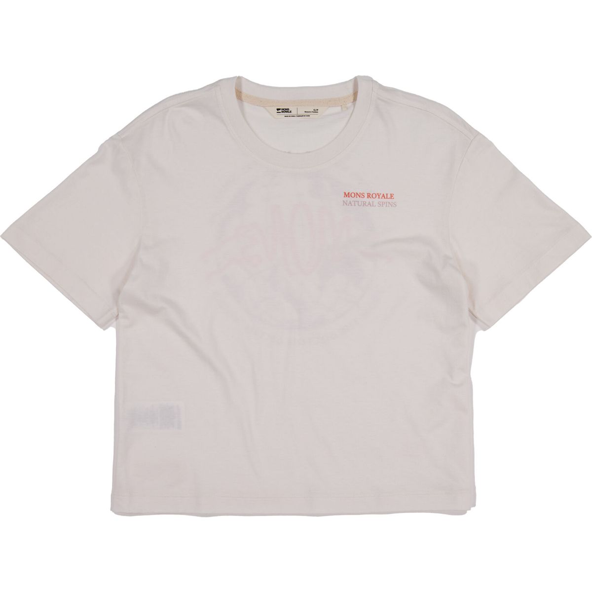 Mons Royale Womens Yonder Merino Organic Cotton Tee-shirt vintage white (890) S 100863-1370-890-S