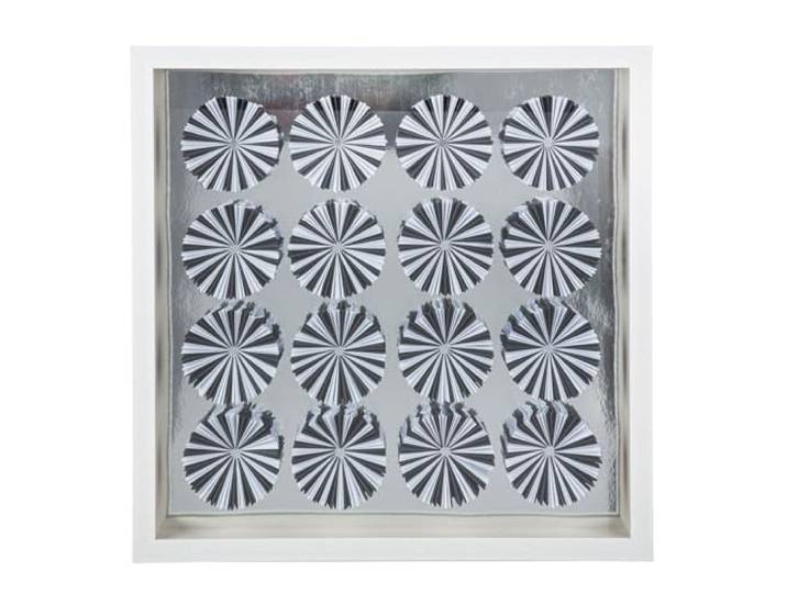 GILDE Tableau Ciclo - Carré - Plastique - Noir et blanc - Hauteur 60 cm x largeur 60 cm - Tableau mural