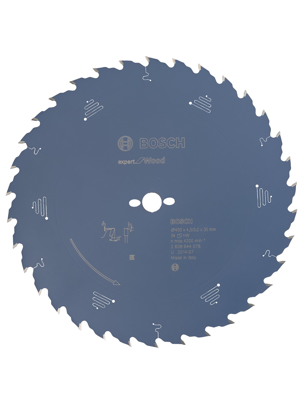 Bosch RUNDSAVKL 450x30x4.5MM 34T EXP WOOD
