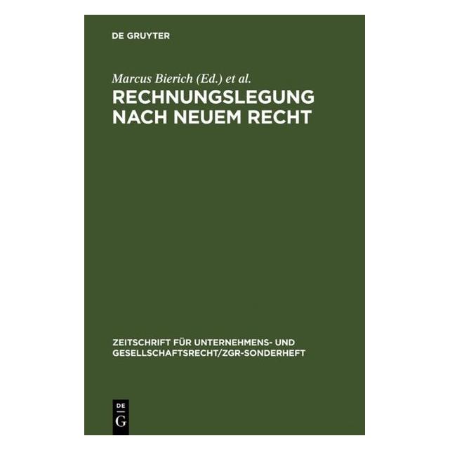 De Gruyter Rechnungslegung nach neuem Recht (67760404)