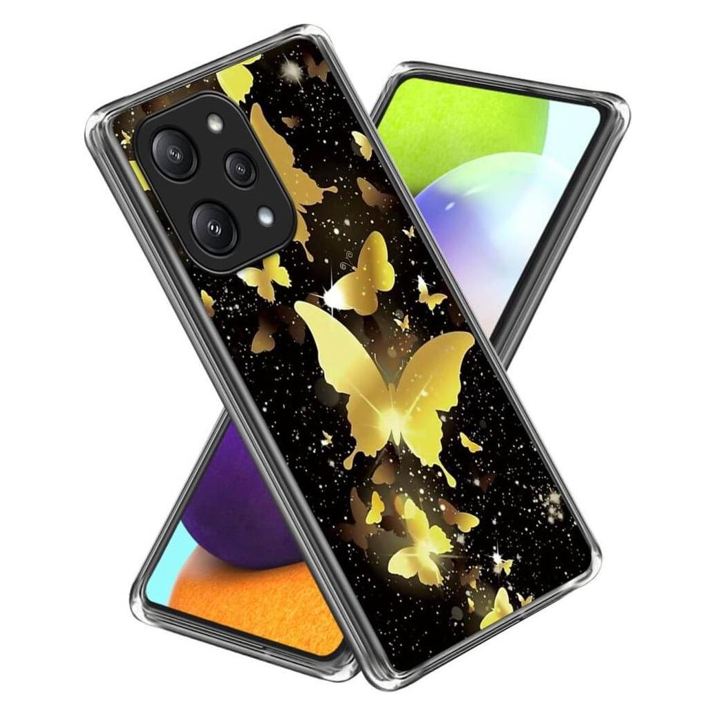 Cover-Discount Xiaomi Redmi 12 - Cover Handyhülle IMD Schmetterling gold (Xiaomi Redmi 12) (660177487K)