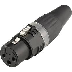 Hicon HI-X3CF-BLK XLR-Steckverbinder Stecker, gerade Polzahl: 3 Schwarz 1 St.