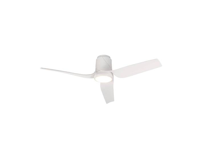 Mantra Iluminación LED-Deckenventilator Ushuaia weiß DC leise Ø 134 cm CCT Ushuaia, dimmbar, weiß / opal, für Wohn- / Esszimmer, Kunststoff, Modern