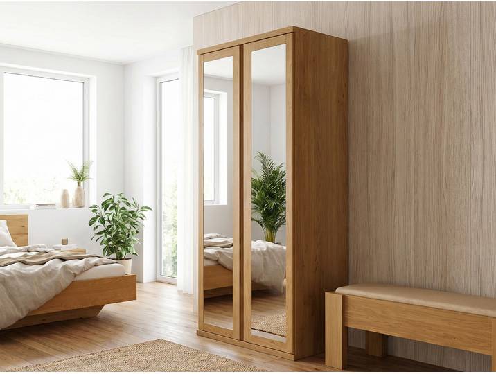 Drehtürenschrank „Sandra“ Eiche 2-türig Massivholz Eiche