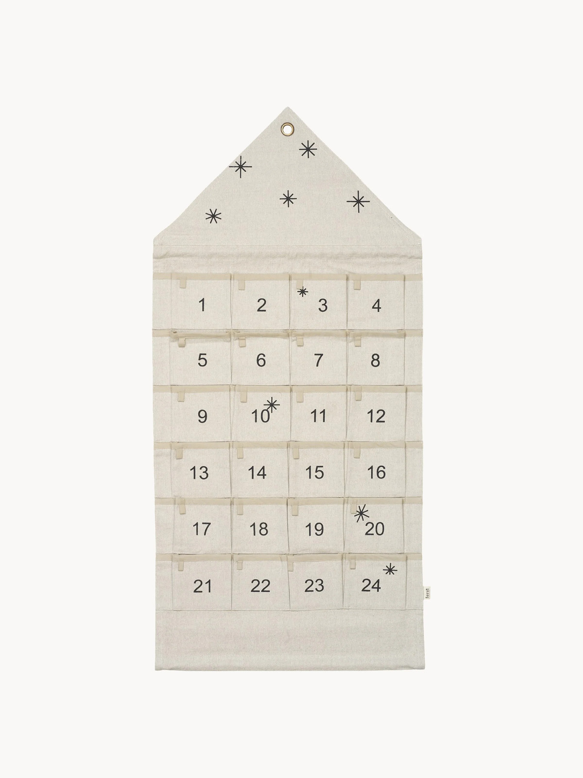 Ferm LIVING Katoenen adventskalender Star