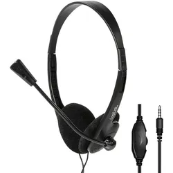 LogiLink Stereo-Headset, 1x 3,5-mm-Klinkenstecker, Bügelmikrofon, Eco-Box