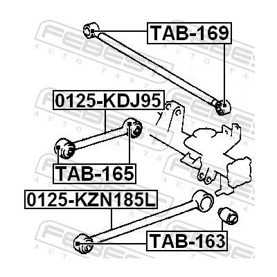 FEBEST Lagerung, Lenker TAB-165 vorne für TOYOTA