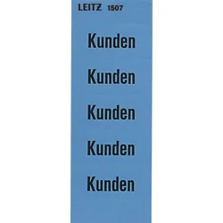 LEITZ Inhaltsschildchen Kunden blau VE=50x100 Stück
