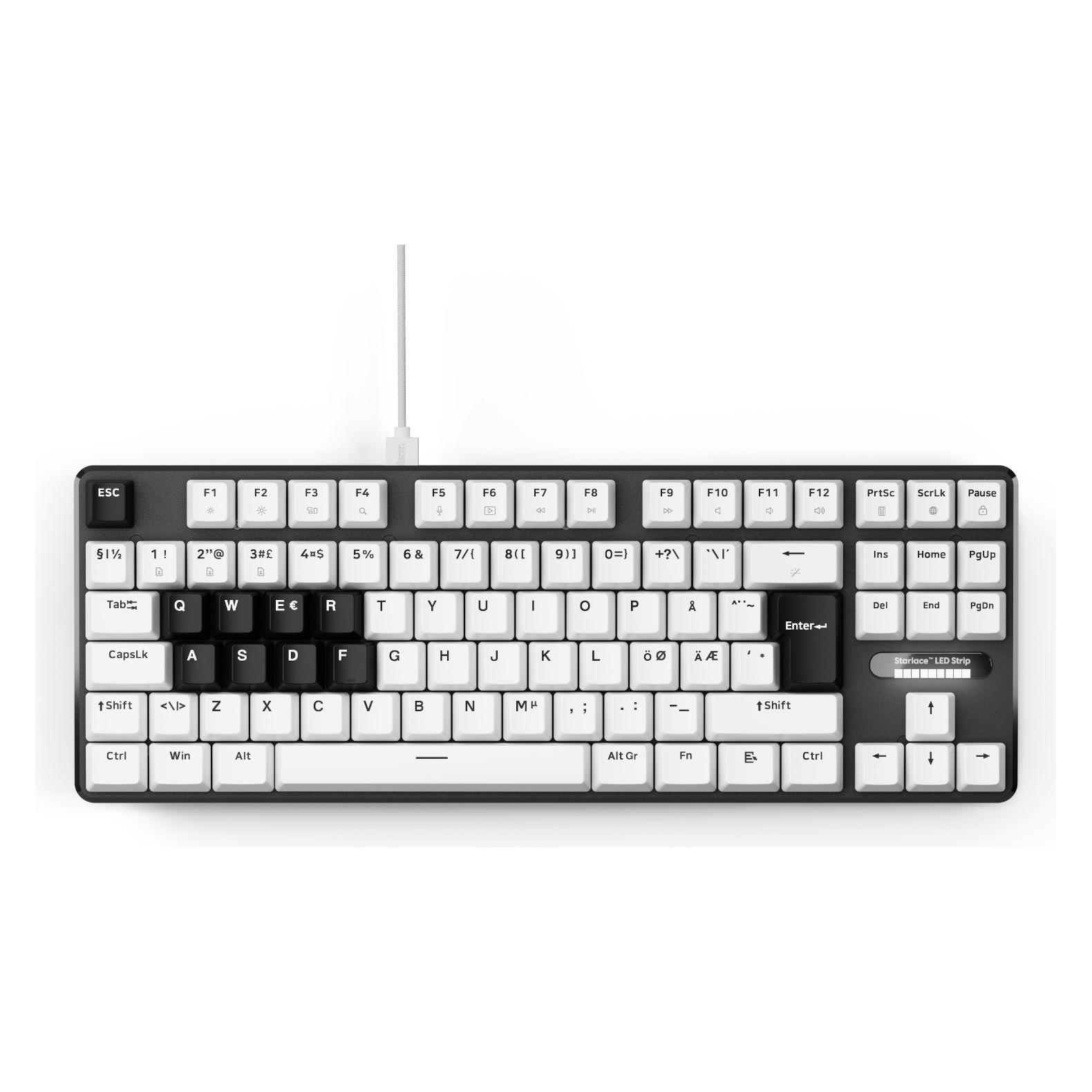 Pulsar PCMK 3 gamingtastatur HE TKL ISO (hvid) Med 32K scanningshastighed, 8K polling-rate, Rapi... (DE, Kabelgebunden) (PCMK3HE822)