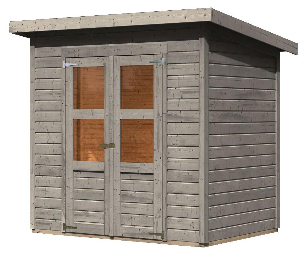 Karibu Gerätehaus Kano 3 Pultdach Nordische Fichte vorvergraut 182x126 cm