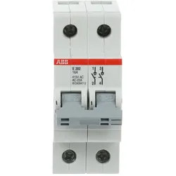 ABB E202/16G Trennschalter 2P, 16 A, Schaltgriff grau, Änderung Ursprung + Gebrauchskategorie 2CDE282001R1016