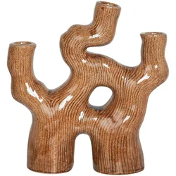 BLUMENVASE Steinzeug braun Barbus