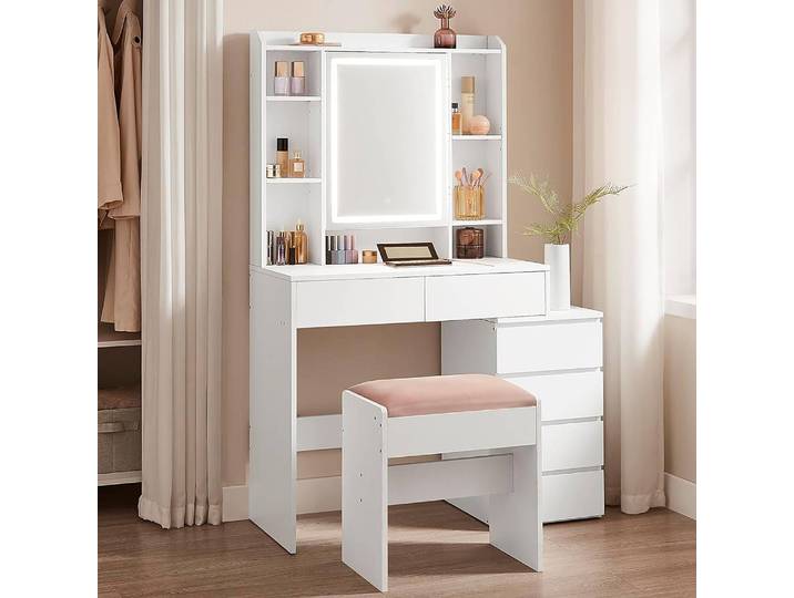 Coiffeuse Zadock 98cm Blanc