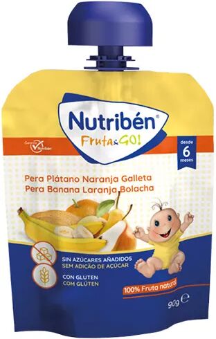 Nutribén Go Pura Fruta Pera/Plátano/Naranja/Remolacha 90g