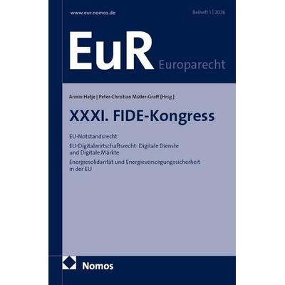 XXXI. FIDE-Kongress, Taschenbuch von , Nomos, 978-3-7560-3540-3