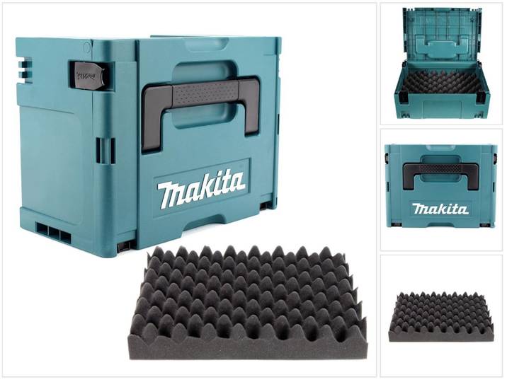 Makita MAKPAC 3 Coffret + Insert universel pour outils sans fil Makita 18V ( Visseuses\, Scies\, Ponceuses )