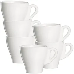 KAFFEETASSEN Bari weiß 150 ml 6er Set