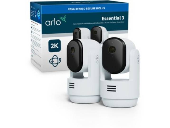 Arlo - Caméra De Surveillance Essential 3 2k - 2 Caméras Ptz