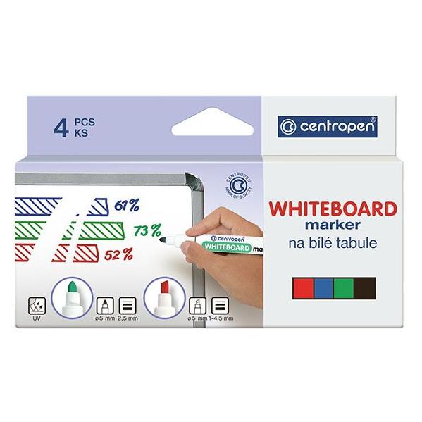 Centropen Marker for boards, mix, dry-wipe, 4 pieces (8559/4pcs) (4x) (5 8559 0402)