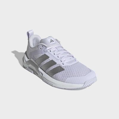 Trainingsschuh ADIDAS PERFORMANCE "DROPSET CONTROL", Damen, Gr. 37, weiß (frozen lila, silber metallic, ftwr weiß), Textil, Schuhe, für besseren Halt beim Gewichtstraining