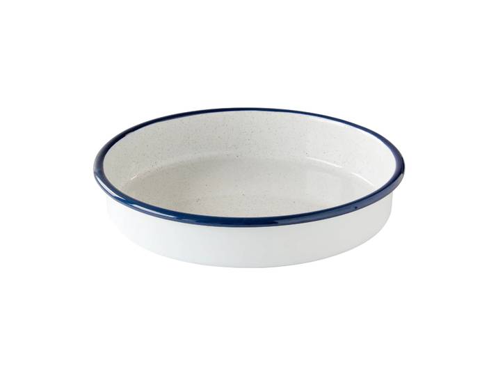 Kockums Jernverk Kockums plat à four Kockums white-blå, rond, Ø28 cm