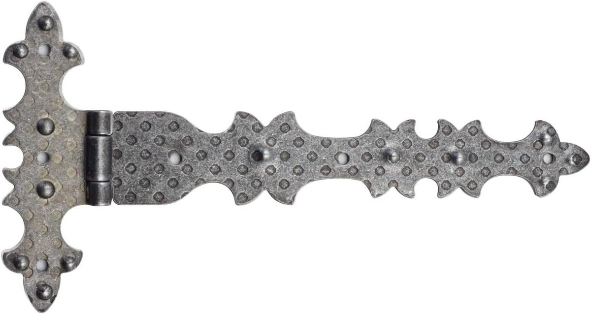 Decoratieve Smeedijzeren Scharnieren in Zwart Antiek voor Meubels - 124 x 68 mm