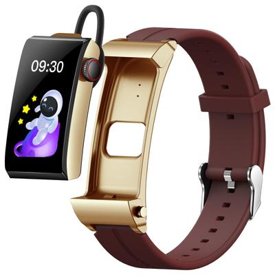CaseAndConnect M6 Bluetooth Calling Smart Watch With Detachable Earbuds, IP68 Waterproof Fitness Tracker gold