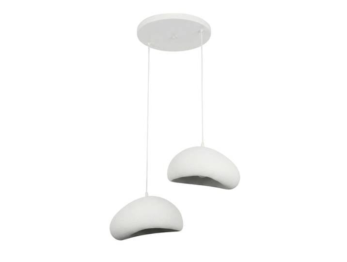 Lustre en métal Loval - 45 x 27 cm - Blanc