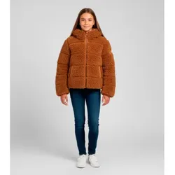 Save The Duck für Mädchen. J32369G-CURL21 Brauner Kenda-Mantel (16años= 166cm), Lässig, Polyester, Kinderbekleidung