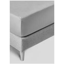 Kneer Exclusive-Stretch 93 Spannbetttuch - 90/100-190/220cm	hellgrau