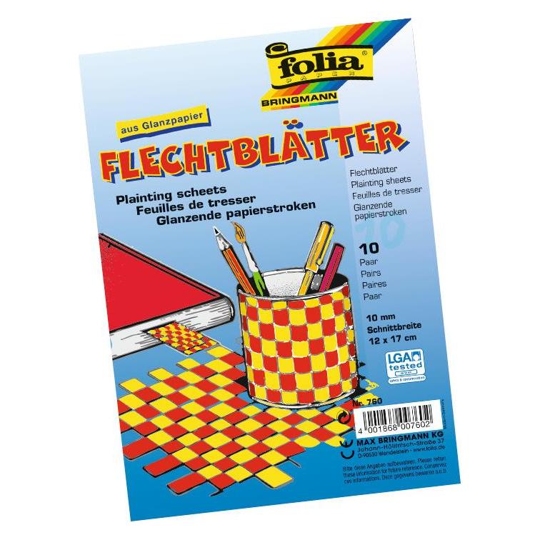 Folia Flechtblätter aus Glanzpapier (46 g/m², 10x) (8052510)