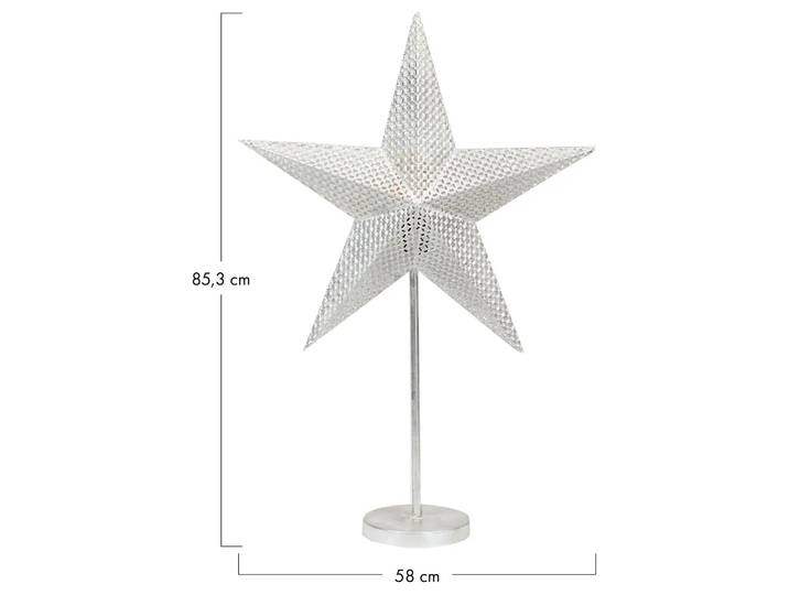 Tischleuchte Stern Aus Metall, Silber H: 86 cm Decofinder