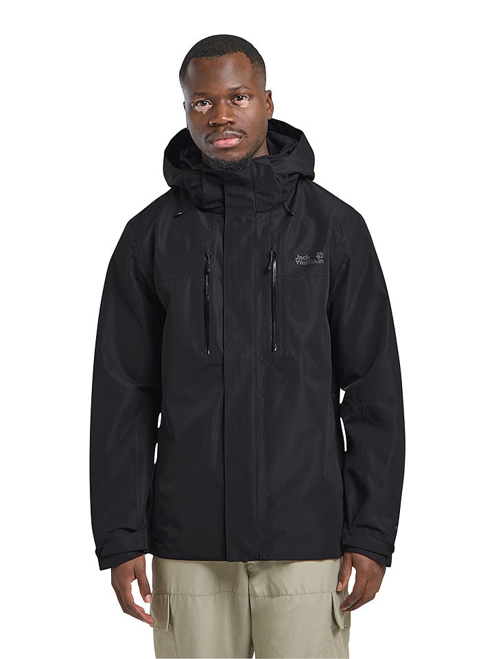 Jack Wolfskin Funktionsjacke "Jasper" in Schwarz - XXL