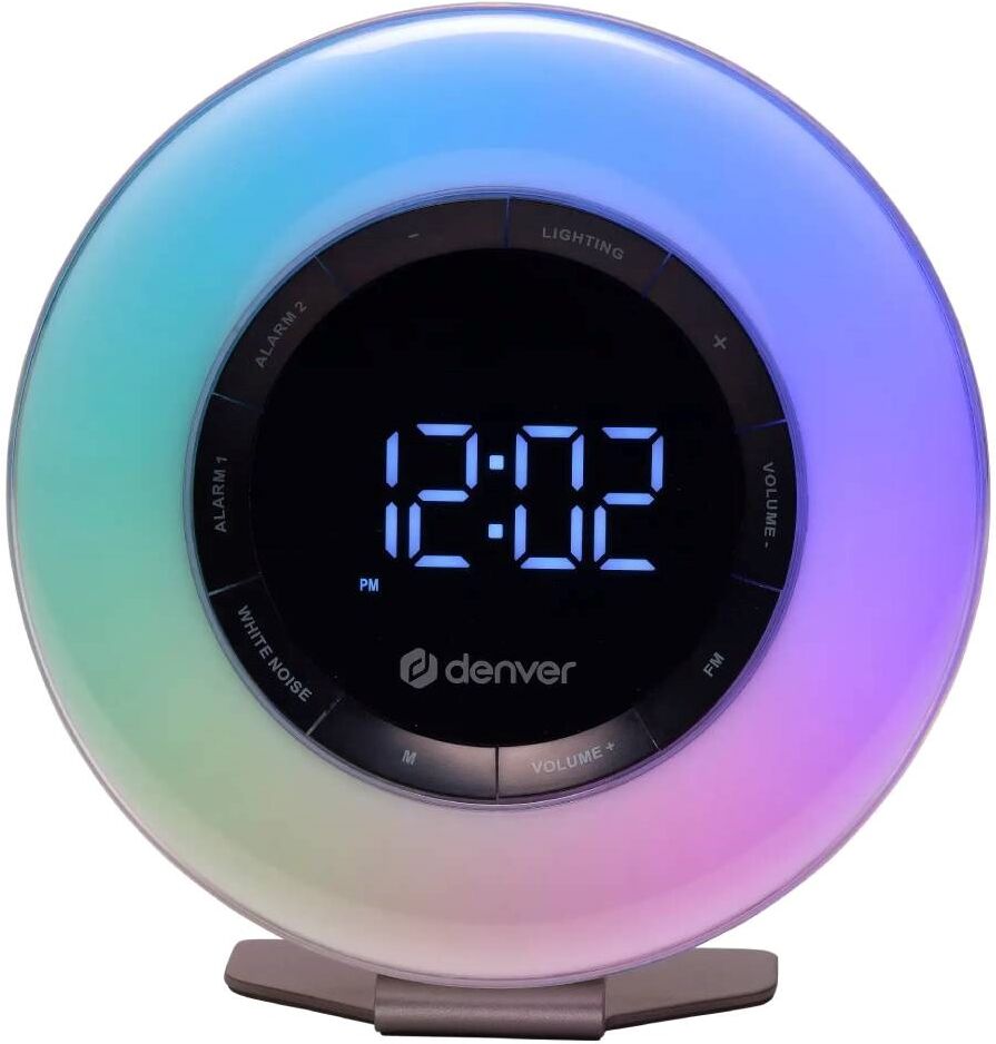 Denver CRL-342 FM Vækkeur m. Wake-Up Light & White Noise - Hvid