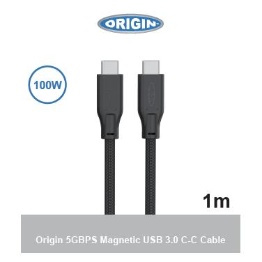 Origin Storage OS-USBCC-5G-1M (1 m, USB 3.2 Gen 1, 100 W) (OS-USBCC-5G-1M)