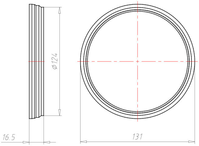 KAISER Bague de rallonge 1281-21 Hauteur d'installation 10 mm (1281-21)