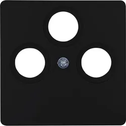 Kopp 335050000 HK05 - Abdeckung für Antennensteckdose TV/RF/SAT, Farbe: schwarz matt