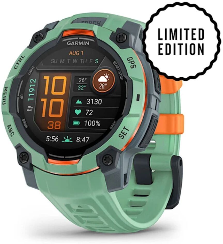 Garmin Instinct 3 AMOLED, 45mm, vedenvihreä, GPS-älykello 010-02936-01