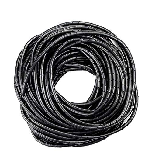 GTIWUNG Universele flexibele spiraalslang, 4 mm, kabelbescherming, 25 m, zwart