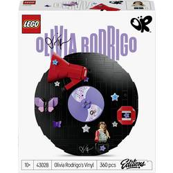 LEGO EDITIONS 43028 LEGO® Editions Olivia Rodrigos Schallplatte; Musikmotiv zum Sammeln und Ausstellen – Popstar-Minifigur – Geschenk für Mädchen, Jungen und Fans