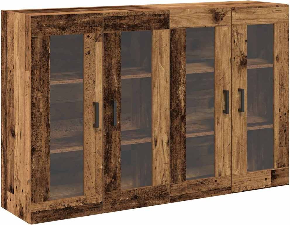 vidaXL Cabinets muraux 2 pc Bois Ancien 69,5 x 34 x 90 cm