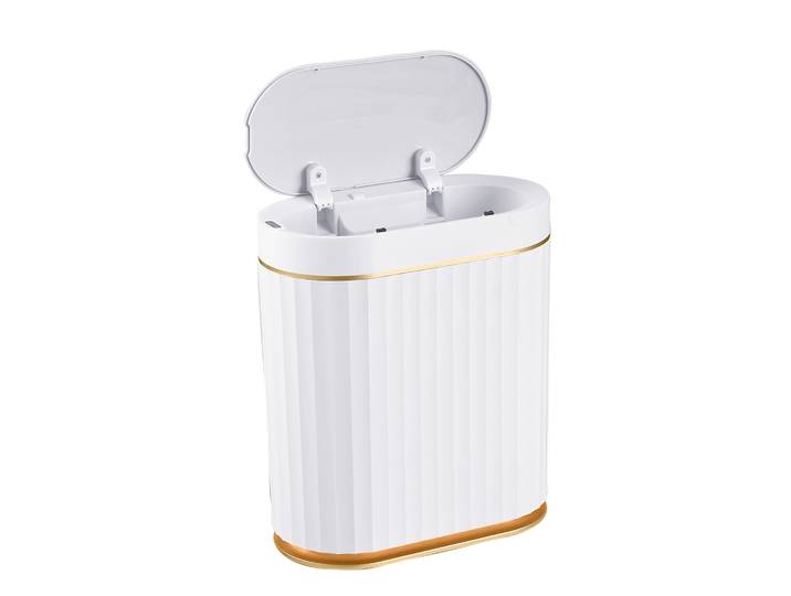 Abfalleimer mit Sensor 7L weiss/gold
